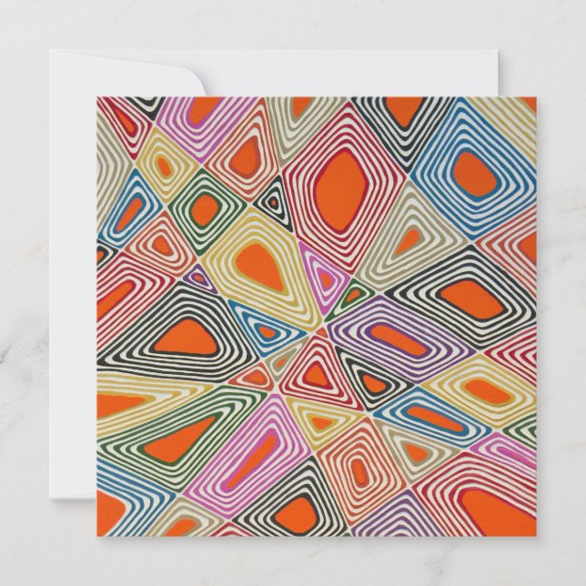 Invitation Haywire in Orange Flat Card (Devant)
