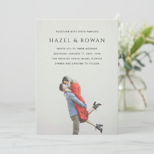 Invitation Hazel Photo Mariage moderne