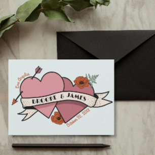 Invitation Hearts save The Date Mariage