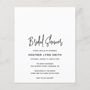 Invitation Heather Black White Budget Fête des mar