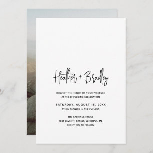 Invitation Heather Elegant Minimal Mariage moderne