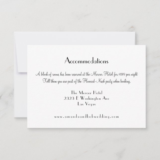 Invitation Hébergements Destiny Gold et Black Vegas (Devant)