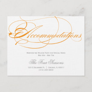 Invitation Hébergements Élégants - Orange