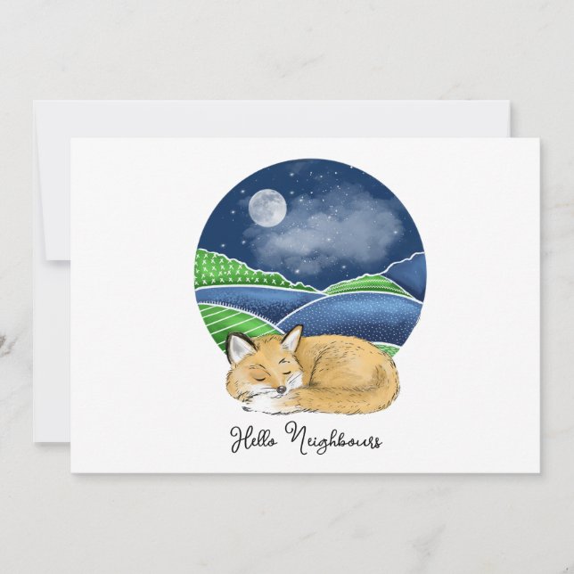 Invitation Hello, Editable We're New to the Neighborhood Invi (Devant)