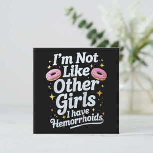 Invitation Hémorroïdes gênantes Humour adulte inapproprié