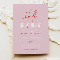 HENLEY Edgy Baby shower moderne rose et rouge fill