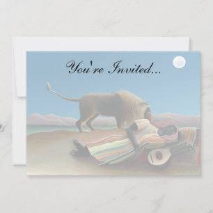 Invitation Henri Rousseau - Les Tziganes qui dorment