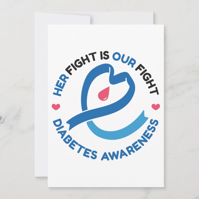 Invitation Her Fight Is Our Fight – Diabetes Awareness (Devant)