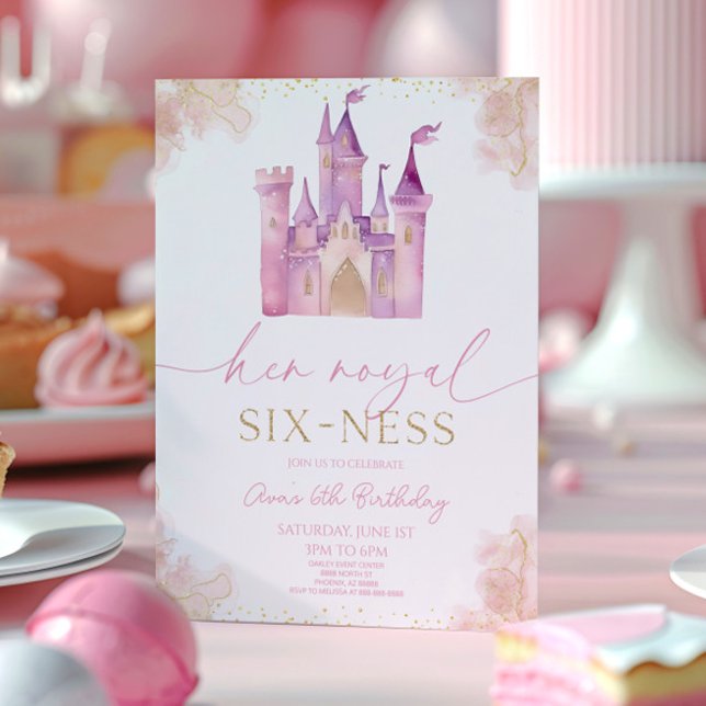Invitation Her Royal Six-Ness Princess 6th Birthday Party (Créateur téléchargé)