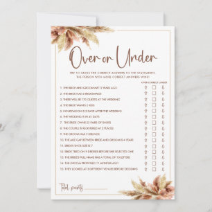 Invitation Herbe des Pampas au-dessus et en dessous de la car