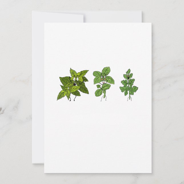 Invitation Herbes, thème herbes (Devant)