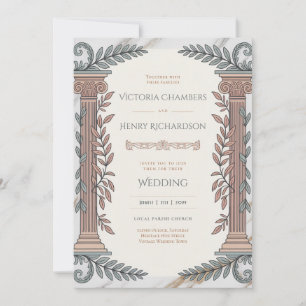 Invitation Héritage   Mariage néoclassique gréco-romain