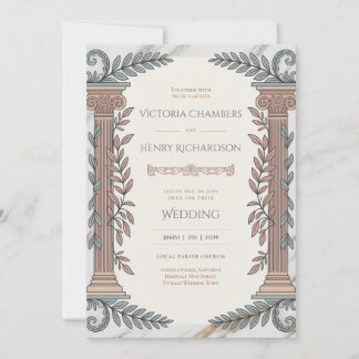 Invitation Héritage | Mariage néoclassique gréco-romain