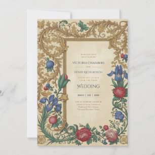 Invitation Héritage Médiéval Renaissance Bijou Mariage