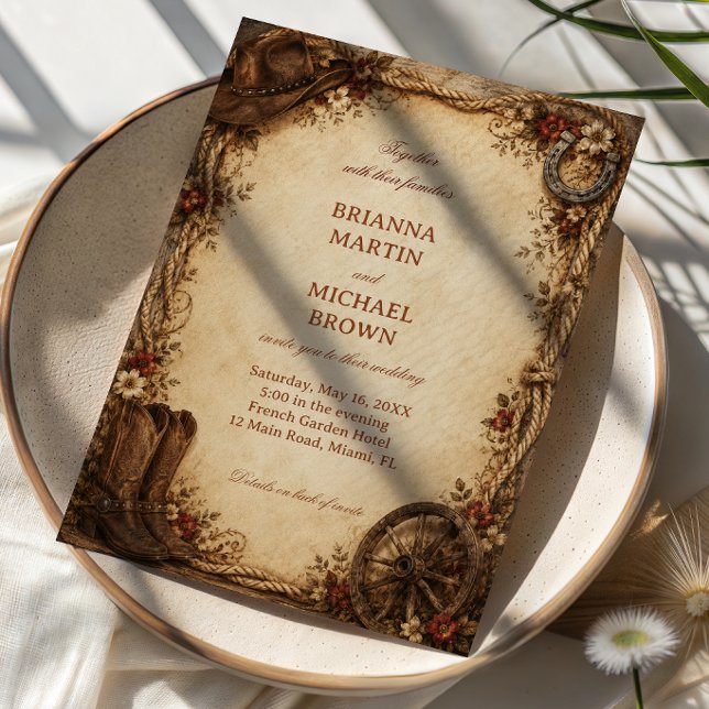 Invitation Héritage occidental du ranch rustique (Créateur téléchargé)