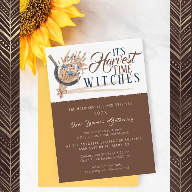 Invitation Heure de la récolte Collecte des lammes d'automne (Créateur téléchargé)