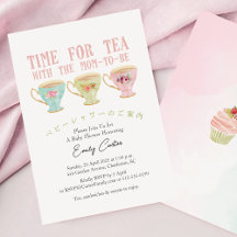 Heure du Tea Baby shower Teacup Pastel Whimsical