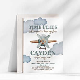 Invitation Heure Vol Avion Premier anniversaire