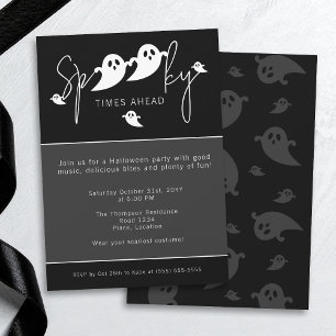Invitation Heures éffrayantes à l'avance Ghosts Halloween