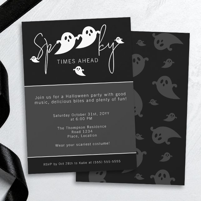 Invitation Heures éffrayantes à l'avance Ghosts Halloween (Créateur téléchargé)