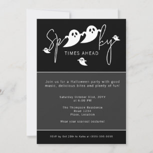 Invitation Heures éffrayantes à l'avance Ghosts Halloween