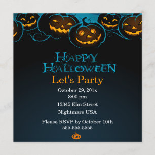 Invitation heureuse de citrouilles de Halloween
