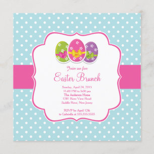 Invitation heureuse de dîner de brunch de Pâques