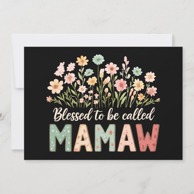 Invitation Heureuse d'être appelée Mamaw (Devant)