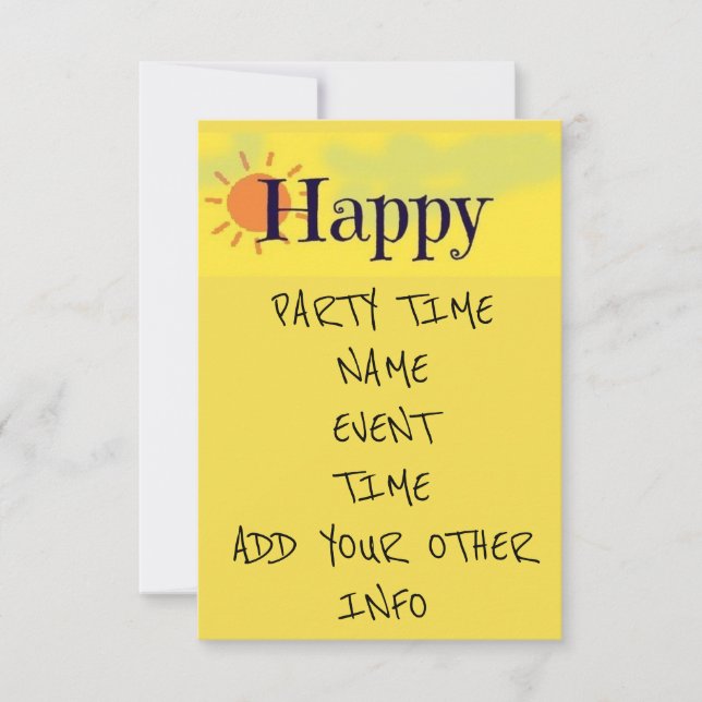 INVITATION **HEUREUSE OCCASION** **ÉVÉNEMENT** & **PARTI** IN (Devant)