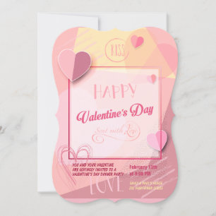 Invitation Heureuse Sainte-Valentin Lovely Elegant