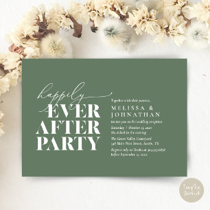 Invitation Heureusement Après La Fête, Réception De Mariage M