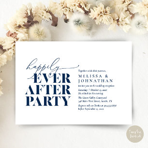 Invitation Heureusement Après La Fête, Réception De Mariage M
