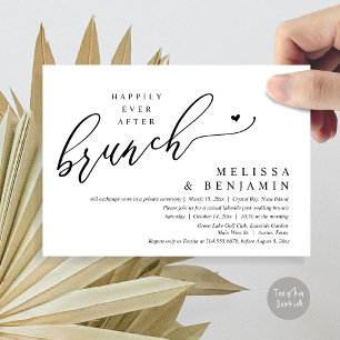 Invitation Heureusement Jamais Après Brunch Mariage Elopement