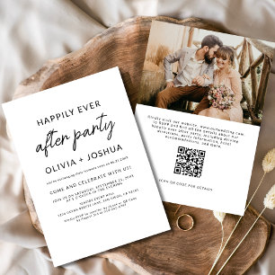 Invitation Heureusement Jamais après la fête de mariage QR Co
