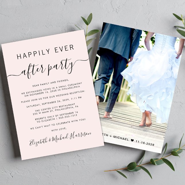 Invitation Heureusement Jamais Après La Réception De Mariage  (Créateur téléchargé)