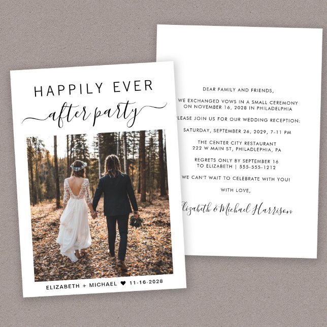 Invitation Heureusement Jamais Après La Réception De Mariage  (Créateur téléchargé)
