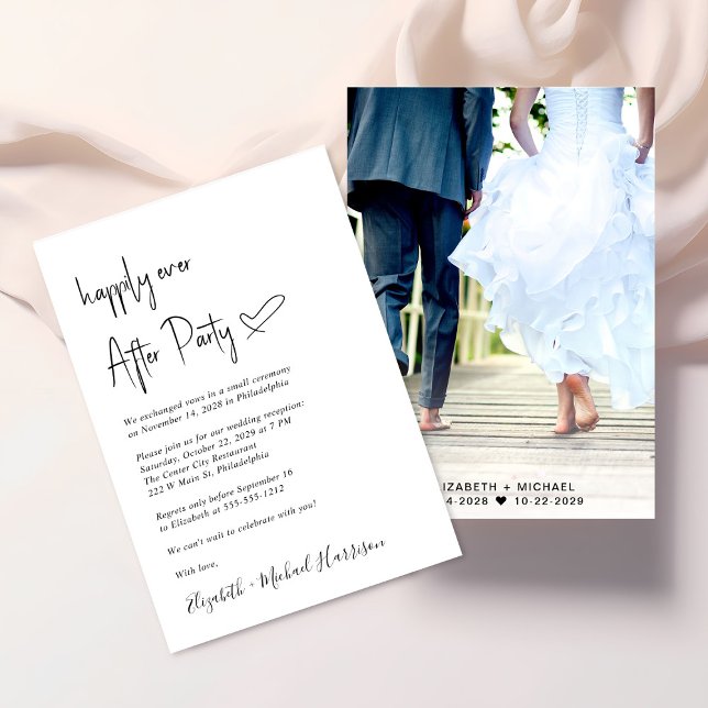 Invitation Heureusement Jamais Après La Réception De Mariage  (Créateur téléchargé)