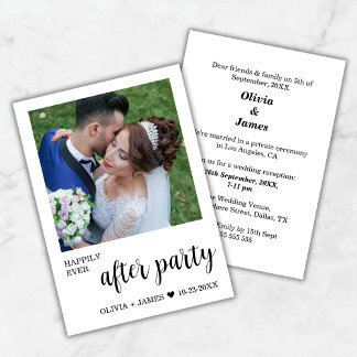 Invitation Heureusement Jamais Après La Réception Du Mariage
