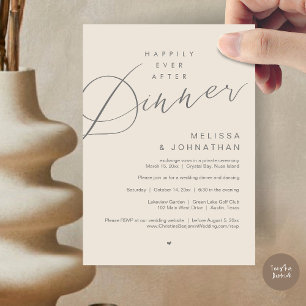 Invitation Heureusement Jamais Après Le Dîner Fête De Mariage