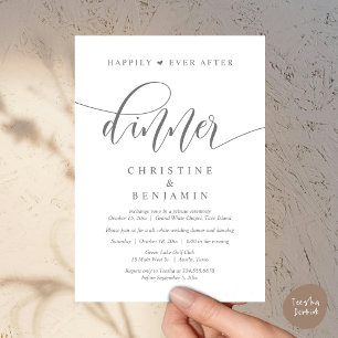 Invitation Heureusement Jamais Après Le Dîner, Mariage Fête D