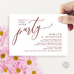 Invitation Heureusement Jamais Après Un Mariage De Fête Récep<br><div class="desc">Marquez le début de votre éternité avec élégance en utilisant notre carte d'invitation à la célébration de l'élévation mariage, "Happily Ever After Party". Parfait pour les couples qui souhaitent profiter de leur joyeux événement, cette invitation exhale le raffinement avec un soupçon de jeu, préparant le terrain pour un événement mémorable....</div>