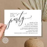 Invitation Heureusement Jamais Après Un Mariage De Fête Récep<br><div class="desc">Marquez le début de votre éternité avec élégance en utilisant notre carte d'invitation à la célébration de l'élévation mariage à thème contemporain noir et blanc, "Heureusement toujours après la fête". Parfait pour les couples qui souhaitent profiter de leur joyeux événement, cette invitation exhale le raffinement avec un soupçon de jeu,...</div>