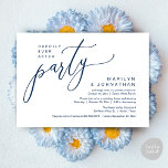 Invitation Heureusement Jamais Après Un Mariage De Fête Récep<br><div class="desc">Marquez le début de votre éternité avec élégance en utilisant notre carte d'invitation à la célébration de l'élévation du mariage à thème bleu marine contemporaine, "Happily Ever After Party". Parfait pour les couples qui souhaitent profiter de leur joyeux événement, cette invitation exhale le raffinement avec un soupçon de jeu, préparant...</div>