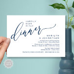 Invitation Heureusement Jamais Après Un Mariage De Fête Récep<br><div class="desc">Marquez le début de votre éternité avec élégance en utilisant notre carte d'invitation à la célébration de l'élévation mariage à thème bleu marine moderne contemporaine, "Happily Ever After Party". Parfait pour les couples qui souhaitent profiter de leur joyeux événement, cette invitation exhale le raffinement avec un soupçon de jeu, préparant...</div>