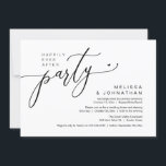 Invitation Heureusement Jamais Après Un Mariage De Fête Récep<br><div class="desc">Marquez le début de votre éternité avec élégance en utilisant notre carte d'invitation à la célébration de l'élévation mariage à thème contemporain noir et blanc, "Heureusement toujours après la fête". Parfait pour les couples qui souhaitent profiter de leur joyeux événement, cette invitation exhale le raffinement avec un soupçon de jeu,...</div>
