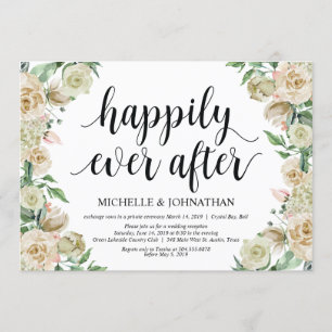 Invitation Heureusement pour toujours, Elopement Réception In