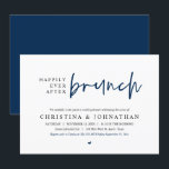 Invitation Heureusement toujours après Brunch Wedding Party,<br><div class="desc">Marquez le début de votre éternité avec élégance en utilisant notre carte d'invitation à la célébration de l'élévation mariage bleu marine contemporaine, "Happily Ever After brunch". Parfait pour les couples qui souhaitent profiter de leur joyeux événement, cette invitation exhale le raffinement avec un soupçon de jeu, préparant le terrain pour...</div>