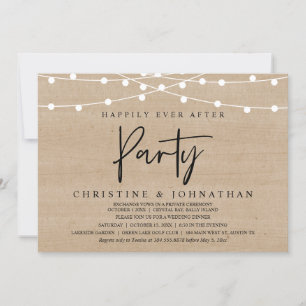 Invitation Heureusement toujours après la fête, String Lights