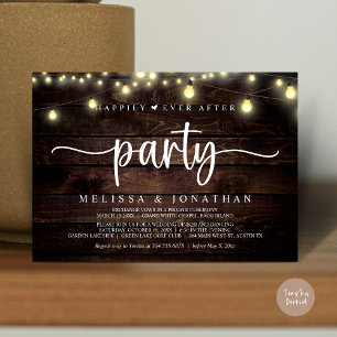 Invitation Heureusement toujours après la fête, String Lights
