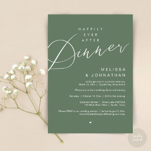 Invitation Heureusement toujours après le dîner, la fête de m